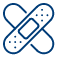Blue circular restricted-access icon with a diagonal slash indicating blocked access
